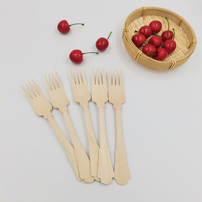 1000pcs Birchwood Disposable Wooden Utensils Victorian Style Fork  200mm