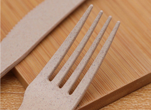175mm Organic Wheat Fiber Disposable Knife Cutlery Eco Friendly For Travel